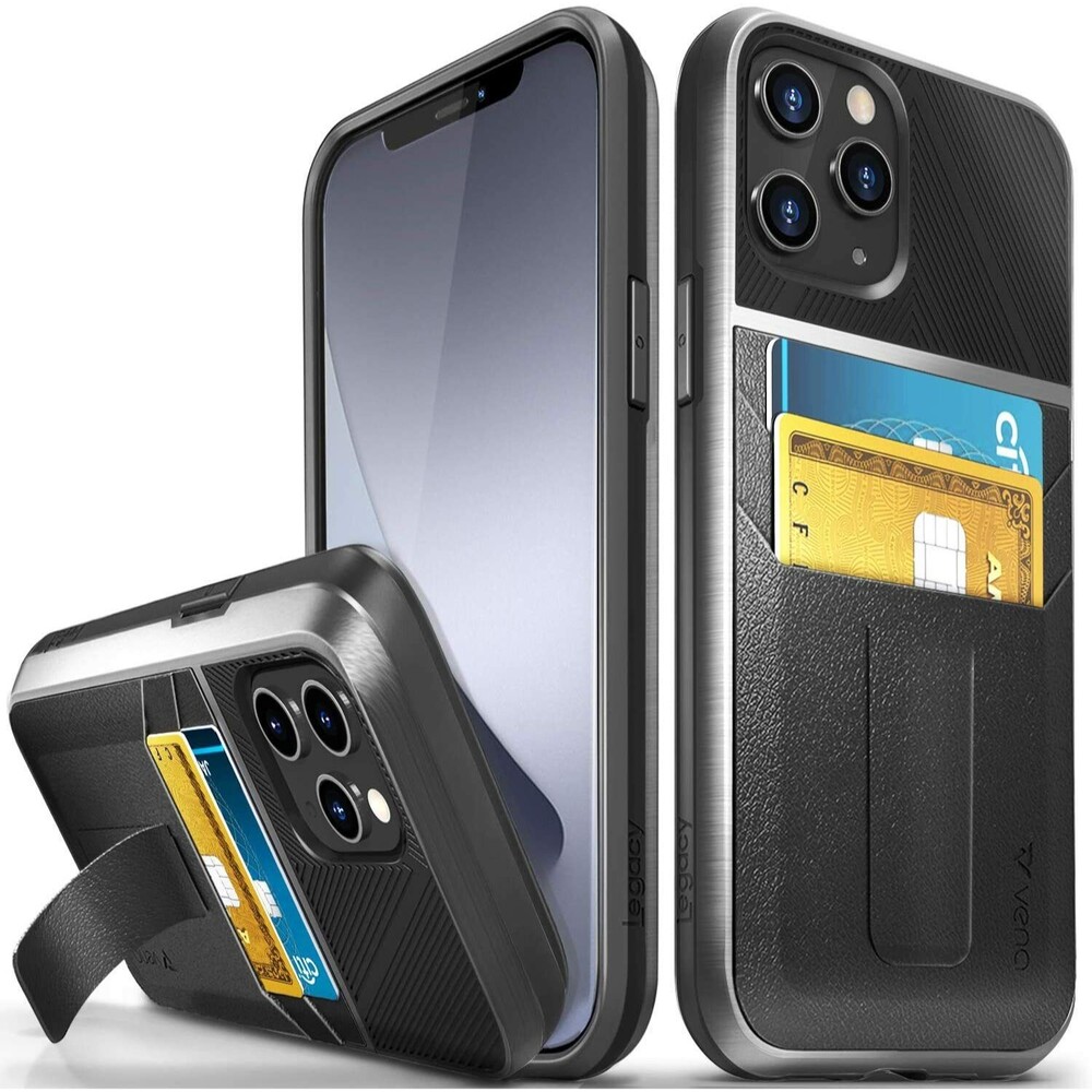 Vena Legacy Card Holder Case Compatible with Apple iPhone 12 Pro Max (6.7"-inch)